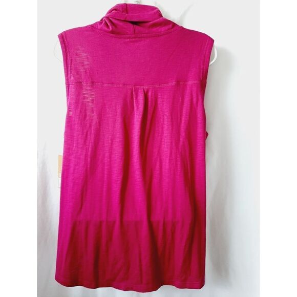 Sonoma lifestyle fuchsia berry NWT turtleneck XL sleeveless top - Picture 2 of 3